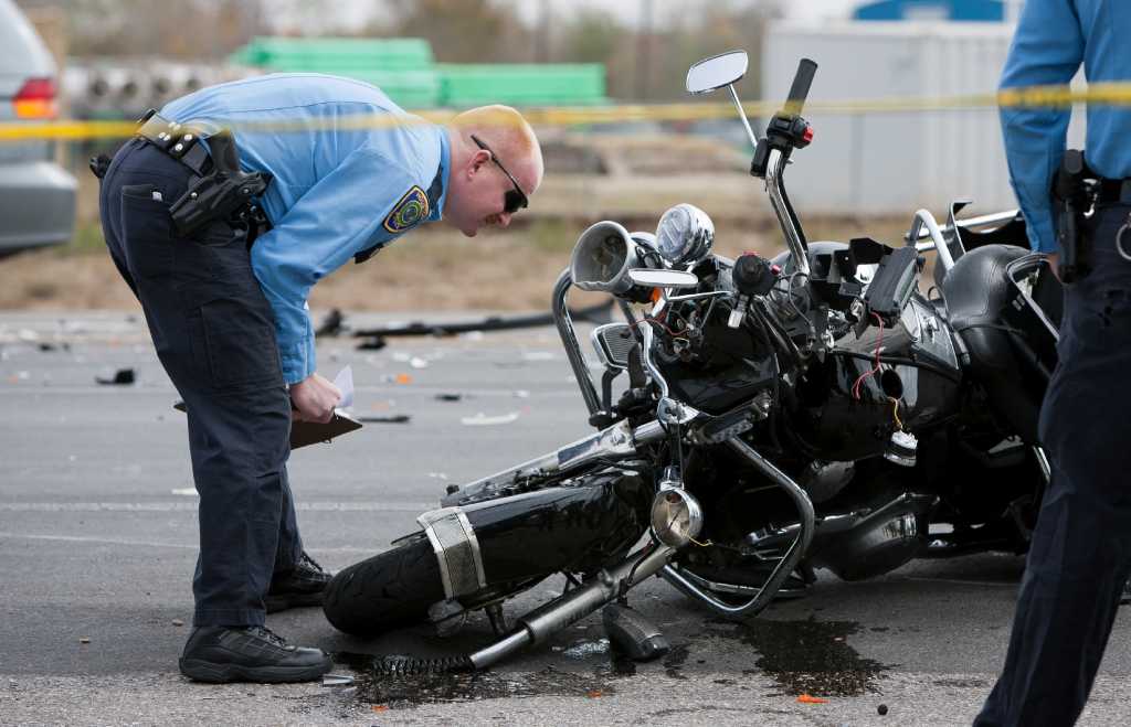 How Many Motorcycles Police Get in Accidents Escort Funerals?